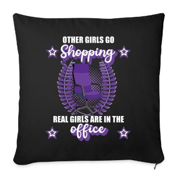 Office Girl Office Accountant Girl Gift - Sofa pillowcase 17,3'' x 17,3'' (45 x 45 cm) - black - Front