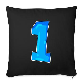 1 - Housse de coussin décorative 45 x 45 cm - noir - Devant