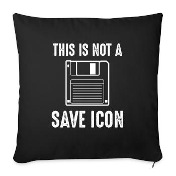 Nerd - Sofa pillowcase 17,3'' x 17,3'' (45 x 45 cm) - black - Front