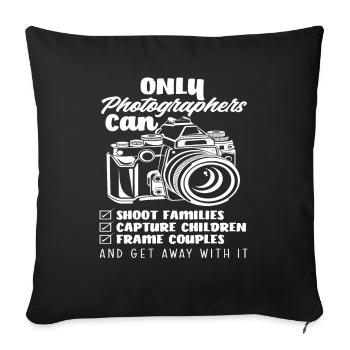 Photographer - Sofa pillowcase 17,3'' x 17,3'' (45 x 45 cm) - black - Front