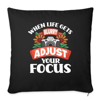 Photographer Photographer Blurred Focus - Sofa pillowcase 17,3'' x 17,3'' (45 x 45 cm) - black - Front