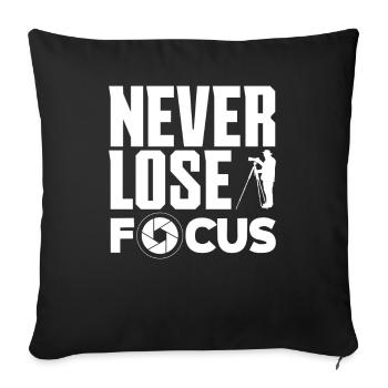 Photographe photographe - Housse de coussin décorative 45 x 45 cm - noir - Devant