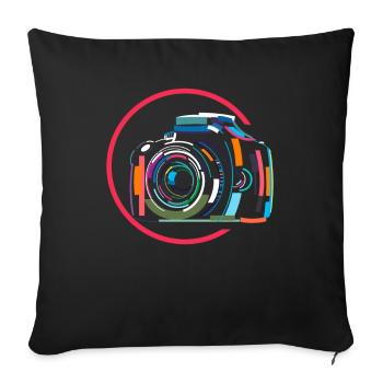 Photographer - Sofa pillowcase 17,3'' x 17,3'' (45 x 45 cm) - black - Front