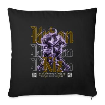 Kizomba Perspective sociale Kiz urbain - Housse de coussin décorative 45 x 45 cm - noir - Devant