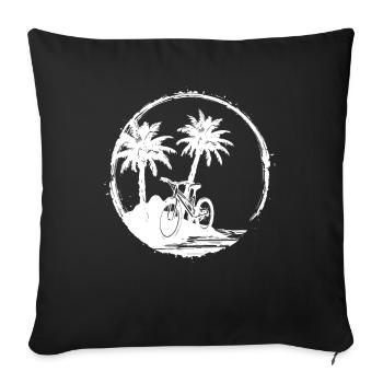 Graphique cycliste - Housse de coussin décorative 45 x 45 cm - noir - Devant
