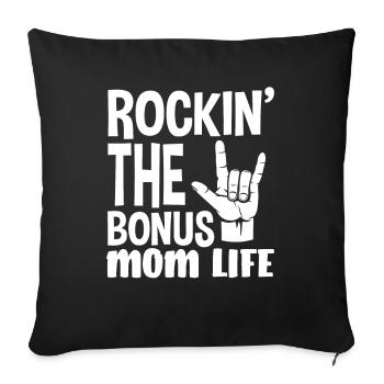 Belle-mère à bascule - Housse de coussin décorative 45 x 45 cm - noir - Devant