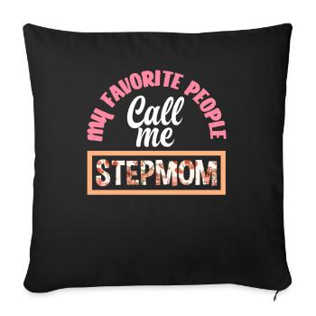 Belle-mère - Housse de coussin décorative 45 x 45 cm - noir - Devant