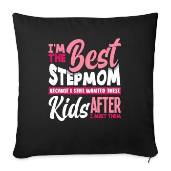 Meilleure belle-mère - Housse de coussin décorative 45 x 45 cm - noir - Devant