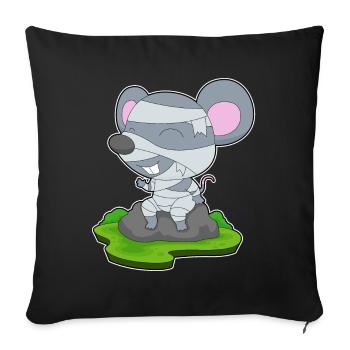 Mouse Halloween Mummy - Sofa pillowcase 17,3'' x 17,3'' (45 x 45 cm) - black - Front