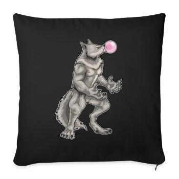 Werwolf Halloween Kaugummi - Sofakissenbezug 45 x 45 cm - Schwarz - Vorne