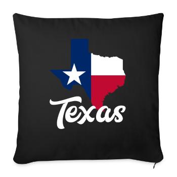 Texas USA - Sofakissenbezug 45 x 45 cm - Schwarz - Vorne