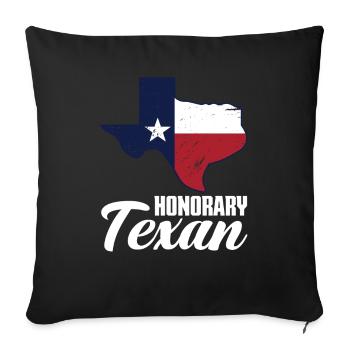 Texas Texaner Geschenk - Sofakissenbezug 45 x 45 cm - Schwarz - Vorne