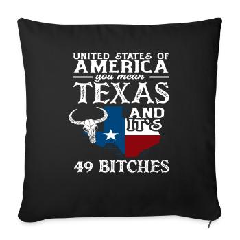 Texas Herkunft - Sofakissenbezug 45 x 45 cm - Schwarz - Vorne