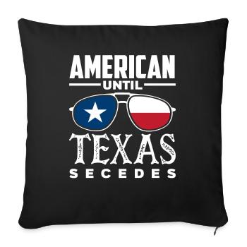 Démission américaine au Texas - Housse de coussin décorative 45 x 45 cm - noir - Devant