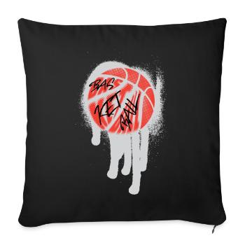 Basket-ball Basketteurs Joueurs - Housse de coussin décorative 45 x 45 cm - noir - Devant
