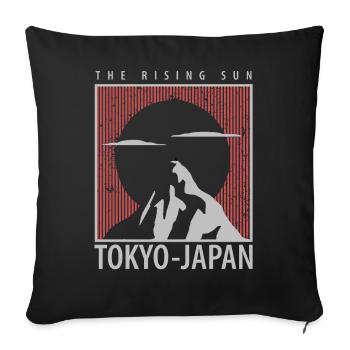 Tokyo Japan - Sofakissenbezug 45 x 45 cm - Schwarz - Vorne