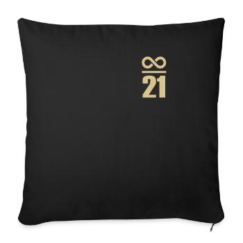Bitcoin Sayings Store of Value Infinite 21 Million - Sofa pillowcase 17,3'' x 17,3'' (45 x 45 cm) - black - Front