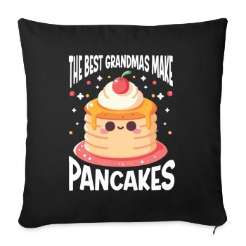 Amateur de cuisine de crêperie - Housse de coussin décorative 45 x 45 cm - noir - Devant