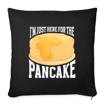Amateur de cuisine de crêperie - Housse de coussin décorative 45 x 45 cm - noir - Devant