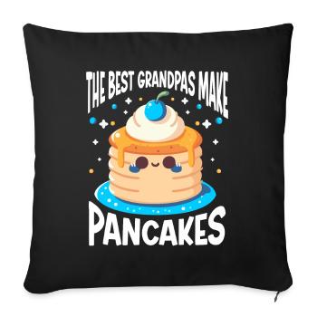 Amateur de cuisine de crêperie - Housse de coussin décorative 45 x 45 cm - noir - Devant