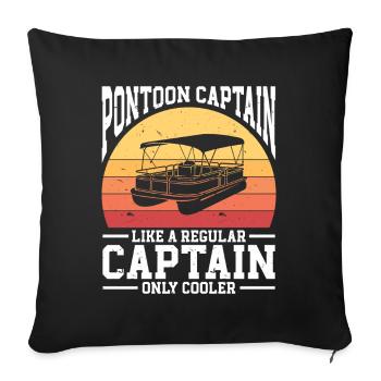 Ponton Bateau Ponton Capitaine - Housse de coussin décorative 45 x 45 cm - noir - Devant
