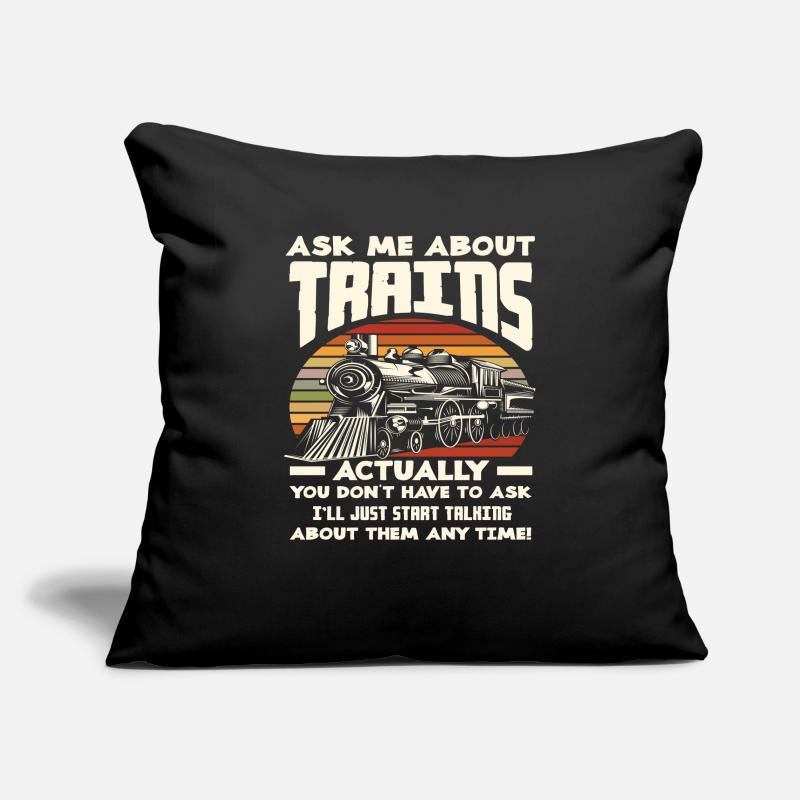 Train Trains Passion Train Driver Sofa pillowcase 17,3'' x 17,3'' (45 x 45 cm)