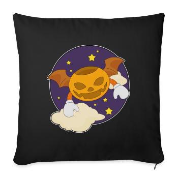 Bat Halloween Night - Sofa pillowcase 17,3'' x 17,3'' (45 x 45 cm) - black - Front