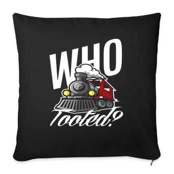 Funny Train Driver Train Trains - Sofa pillowcase 17,3'' x 17,3'' (45 x 45 cm) - black - Front