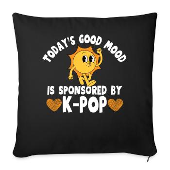 Good Mood K-Pop Lover Concert - Sofa pillowcase 17,3'' x 17,3'' (45 x 45 cm) - black - Front