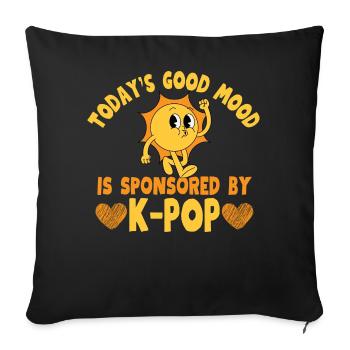 Good Mood K-Pop Lover Concert - Sofa pillowcase 17,3'' x 17,3'' (45 x 45 cm) - black - Front