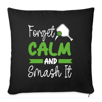 Pickleball Accessories for Pickleball Players Sports Fan - Sofa pillowcase 17,3'' x 17,3'' (45 x 45 cm) - black - Front