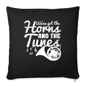 Nous avons les cuivres et les mélodies - Housse de coussin décorative 45 x 45 cm - noir - Devant