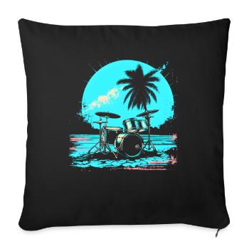 Batterie rétro - Housse de coussin décorative 45 x 45 cm - noir - Devant