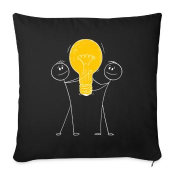 Inner light illuminate the outside - Sofa pillowcase 17,3'' x 17,3'' (45 x 45 cm) - black - Front