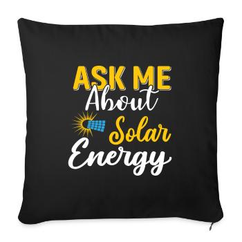 Photovoltaics Home Owners Encyclopedia Climate - Sofa pillowcase 17,3'' x 17,3'' (45 x 45 cm) - black - Front