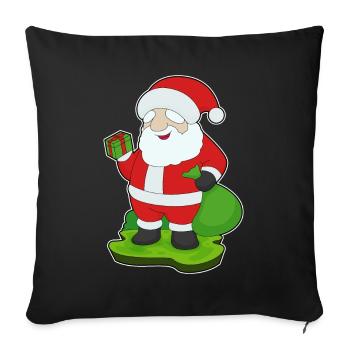 Santa Claus Christmas Package - Sofa pillowcase 17,3'' x 17,3'' (45 x 45 cm) - black - Front