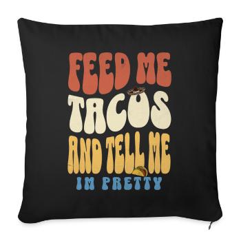 Tacos - Sofakissenbezug 45 x 45 cm - Schwarz - Vorne