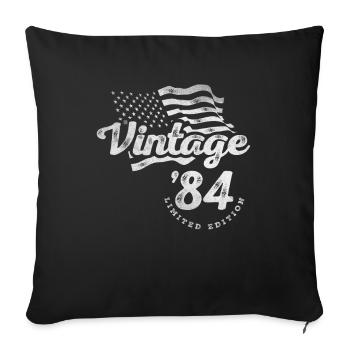 40th Birthday Vintage 1984 Gifts 40 Year Old - Sofa pillowcase 17,3'' x 17,3'' (45 x 45 cm) - black - Front