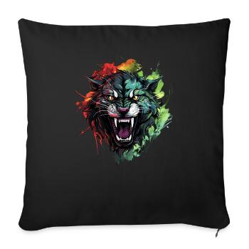 Powerful elegance with every step - Sofa pillowcase 17,3'' x 17,3'' (45 x 45 cm) - black - Front