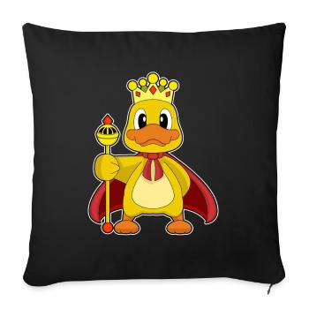 Couronne de canard - Housse de coussin décorative 45 x 45 cm - noir - Devant