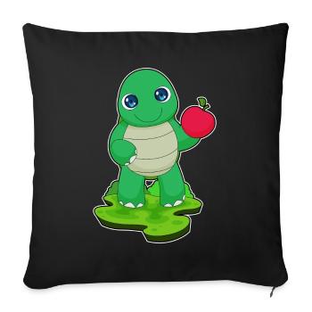 Turtle Apple - Sofa pillowcase 17,3'' x 17,3'' (45 x 45 cm) - black - Front