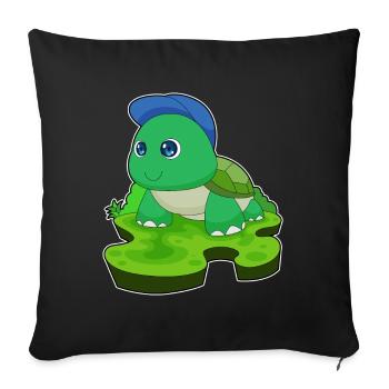 Tortoise Student Cap School - Sofa pillowcase 17,3'' x 17,3'' (45 x 45 cm) - black - Front