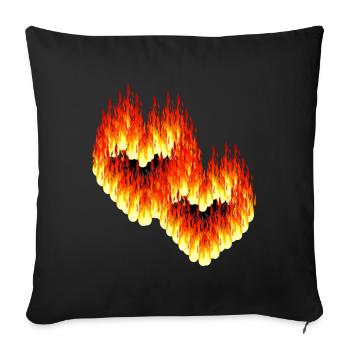 Coeurs Coeur Saint Valentin Saint Valentin Amour - Housse de coussin décorative 45 x 45 cm - noir - Devant