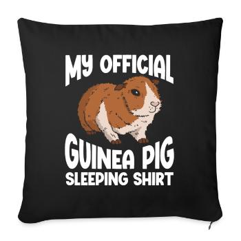 Guinea Pig Pet - Sofa pillowcase 17,3'' x 17,3'' (45 x 45 cm) - black - Front