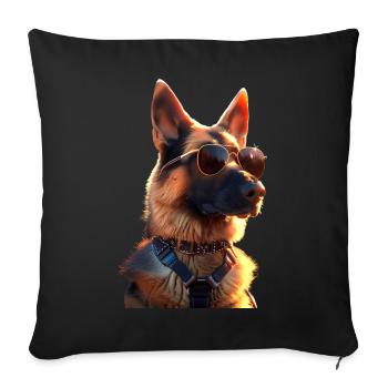 German Shepherd Dog Love German Shepherd Dog Dogs - Sofa pillowcase 17,3'' x 17,3'' (45 x 45 cm) - black - Front