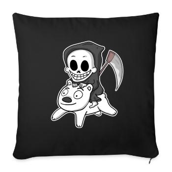 Grim Reaper Polar Bear Motif - Sofa pillowcase 17,3'' x 17,3'' (45 x 45 cm) - black - Front