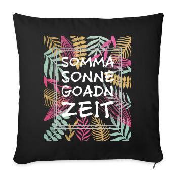 Somma Sun Goadn Time, Summer Sun Garden Time - Sofa pillowcase 17,3'' x 17,3'' (45 x 45 cm) - black - Front