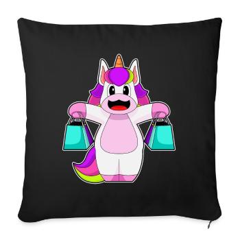 Unicorn Tote Bag - Sofa pillowcase 17,3'' x 17,3'' (45 x 45 cm) - black - Front
