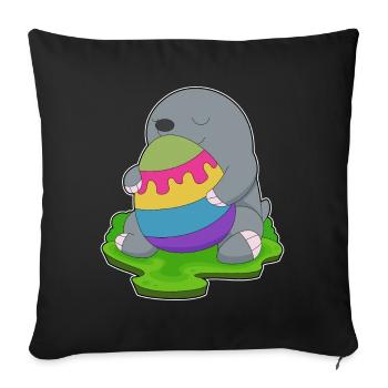 Maulwurf Ostern Osterei - Sofakissenbezug 45 x 45 cm - Schwarz - Vorne