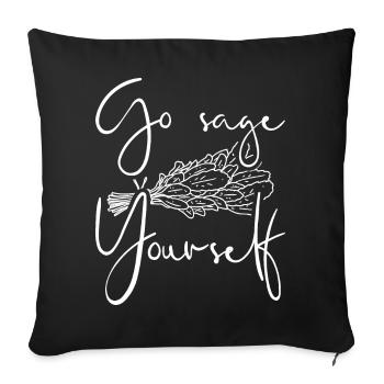 Go Sage Yourself III - Sofa pillowcase 17,3'' x 17,3'' (45 x 45 cm) - black - Front